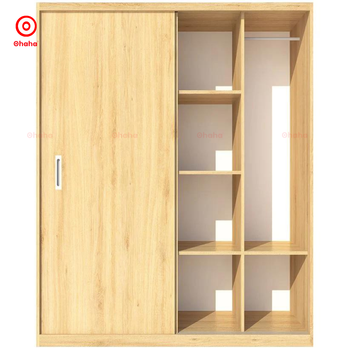 TỦ QUẦN ÁO GỖ CÔNG NGHIỆP CỬA LÙA OHAHA - CL019