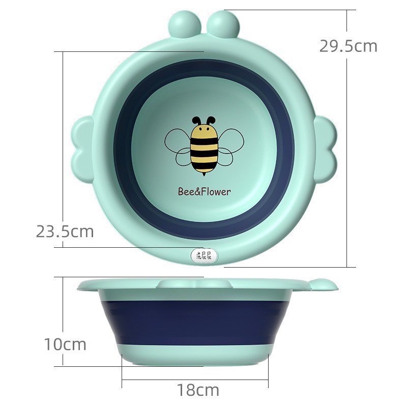 Chậu Rửa Mặt Gấp Gọn Hình Con Ong Bee Cho Bé Tiện Lợi Chất Liệu Nhựa Cao Cấp An Toàn Cho Sức Khỏe - HÀNG CHÍNH HÃNG MINIIN