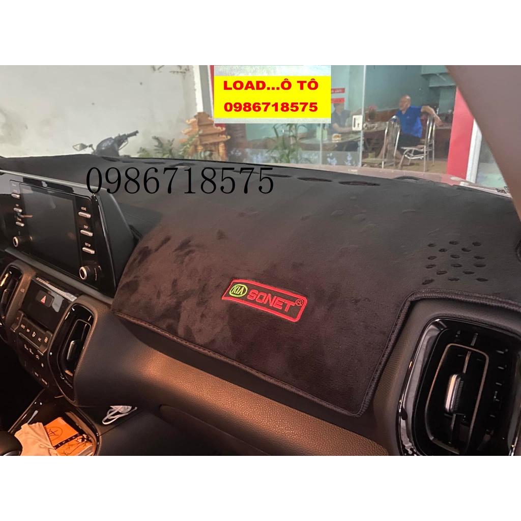 Thảm Taplo Chống Nắng Xe Huyndai Elantra 2022-2018 Mẫu Da Carbon, Nhung Lông Cừu Cao Cấp