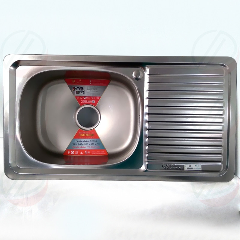 Bộ Chậu rửa bát Inox TÂN Á ĐẠI THÀNH Có Chân - Gồm 2 mẫu 1 hộc có bàn hoặc 2 hộc, Tặng rổ rút, dây cấp inox, đầu nối ống xả chống hôi