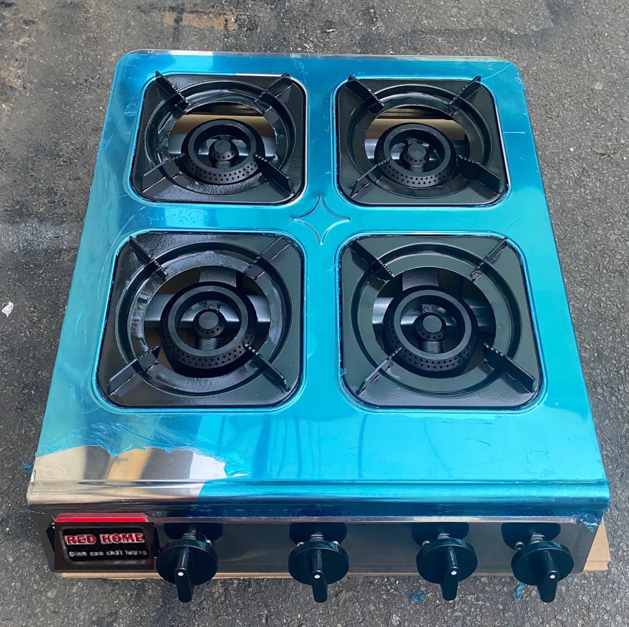 Bếp gas công nghiệp 4 họng,bếp gas 4 lò Red-home chuyên mỳ cay , bánh xèo. Hàng chính hãng