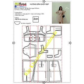Rập giấy mã 1233 đầm dáng A (BẢN VẼ)