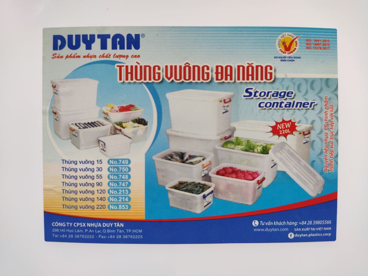 THÙNG NHỰA NẮP QUAI GÀI CÓ BÁNH XE - THÙNG ĐỰNG ĐỒ ĐA NĂNG THÙNG NHỰA DUY TÂN