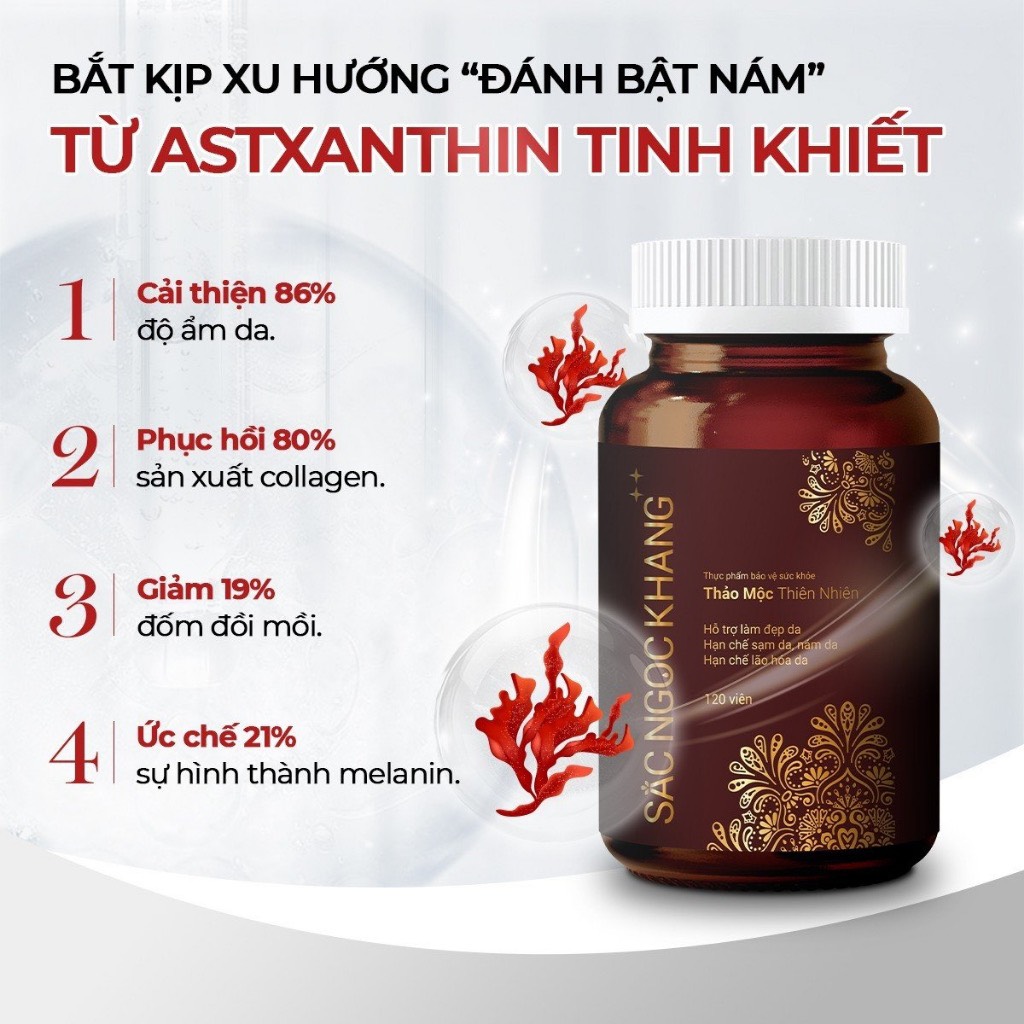 Viên uống Sắc Ngọc Khang ++ (120 viên) dòng cao cấp giúp chống lão hóa, giảm nám sạm và cân bằng nội tiết tố
