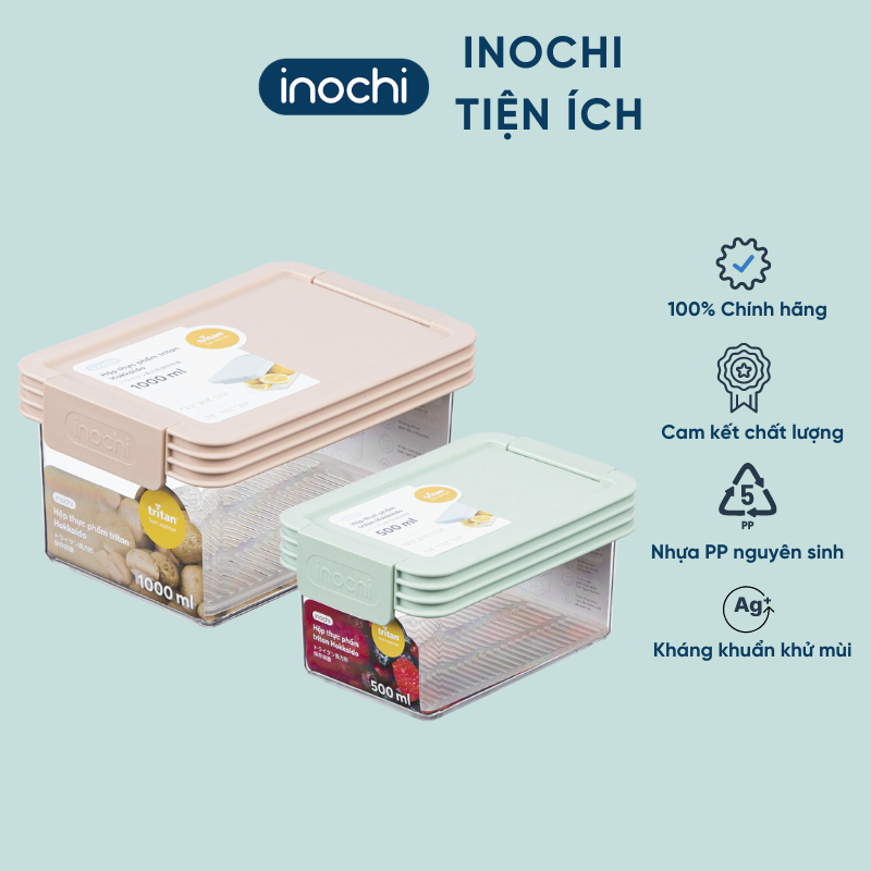 Bộ 3 hộp thực phẩm tritan chữ nhật Hokaido 500-1000-2000ml