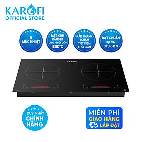 Bếp điện từ đôi Karofi KIC-D63 4.000W 8 mức công suất - Miễn phí vận chuyển toàn quốc - Bảo hành 24 tháng - Hàng chính hãng