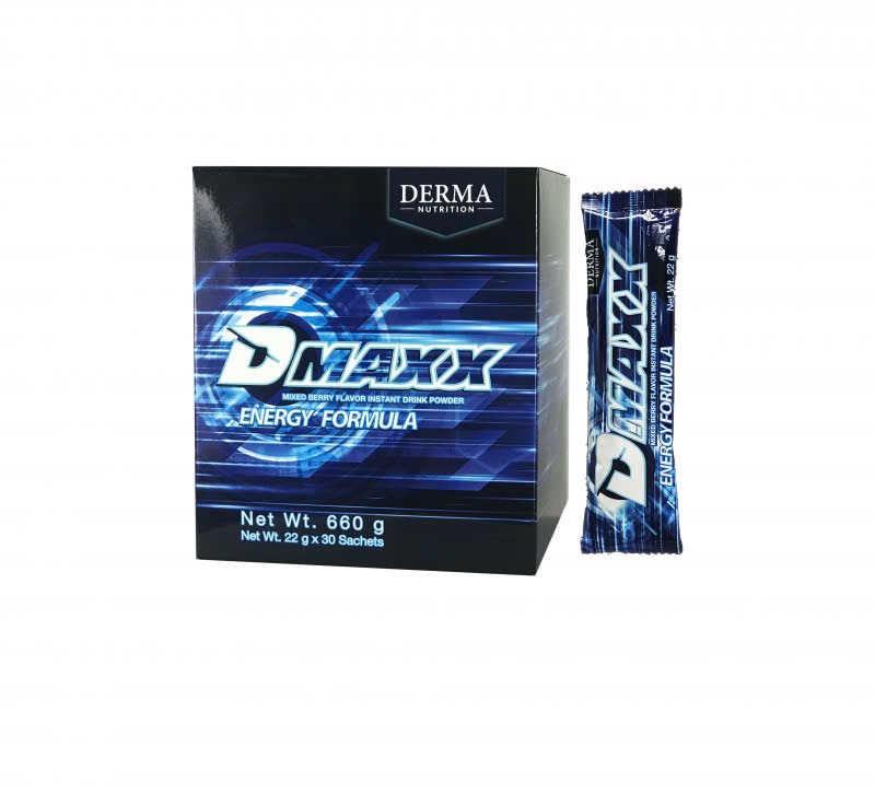 DMAXX thức uống bổ sung vitamin năng lượng có đường DAMODE 25 gói dùng thử màu xanh
