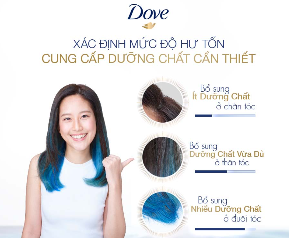 Dầu Gội Dove Hỗ Trợ Phục Hồi Tóc Hư Tổn 640g
