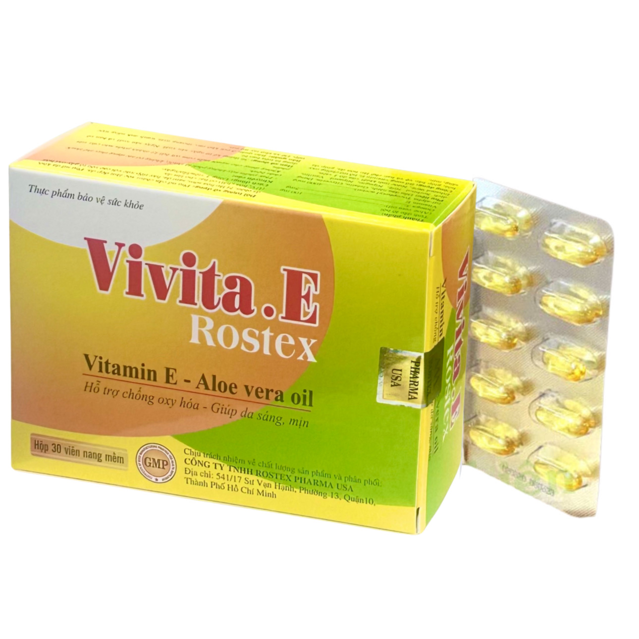 Vitamin E 400iu vivita.E 400 - Hộp 30 viên nang - đẹp da, chống lão hóa