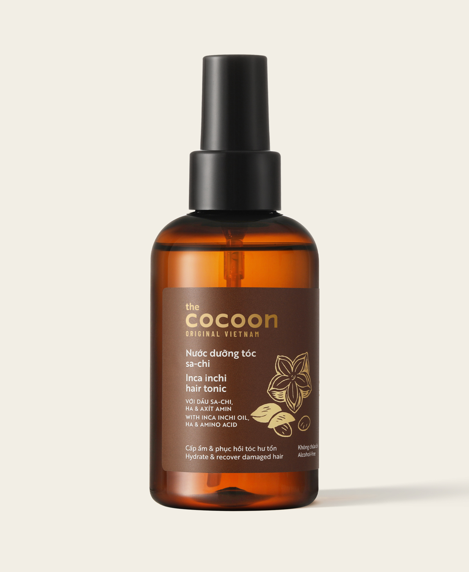 Combo Nước dưỡng tóc Sa-chi Cocoon 140ml + Serum Sa-chi phục hồi tóc Cocoon 70ml