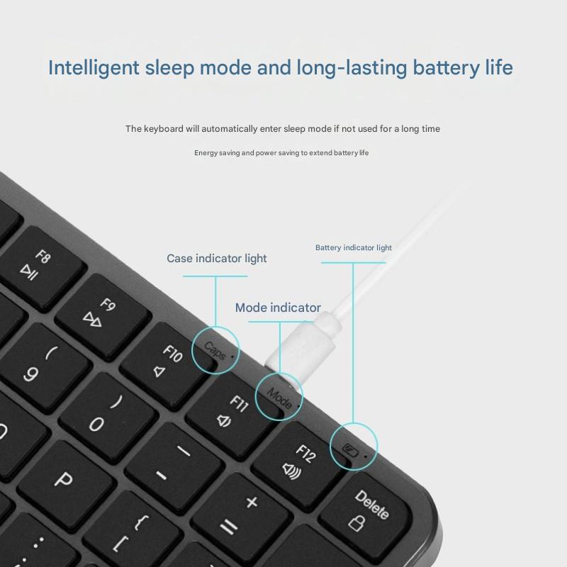 Bàn phím không dây mini K23 kết nối bluetooth + Usb wireless pin sạc hỗ trợ đa nền tảng thiết bị hàng nhập khẩu