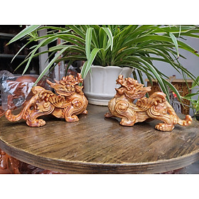 Cặp tỳ hưu bằng gỗ huyết long kt 20×11×8cm