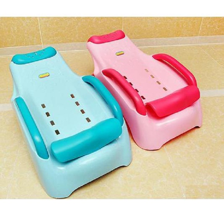 Ghế gội đầu cho bé có tay vịn - ghế gội đầu chắc chắn sử dụng gấp gọn dễ dàng tiện lợi cho mẹ và bé