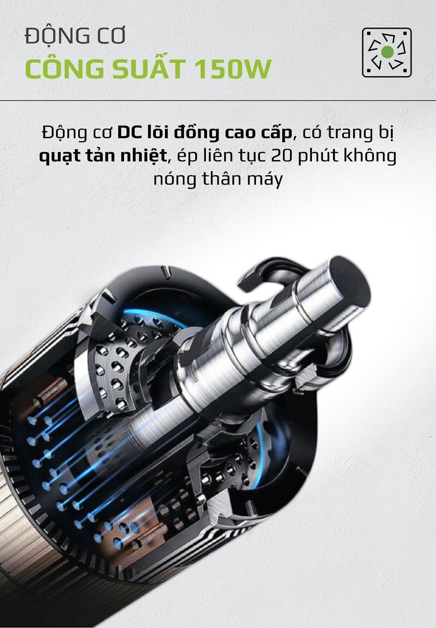 Máy Ép Hoa Quả Olivo SJ22 - Máy Ép Trục Ngang Cao Cấp - Công Suất 150W - Thương Hiệu Mỹ - Hàng Chính Hãng