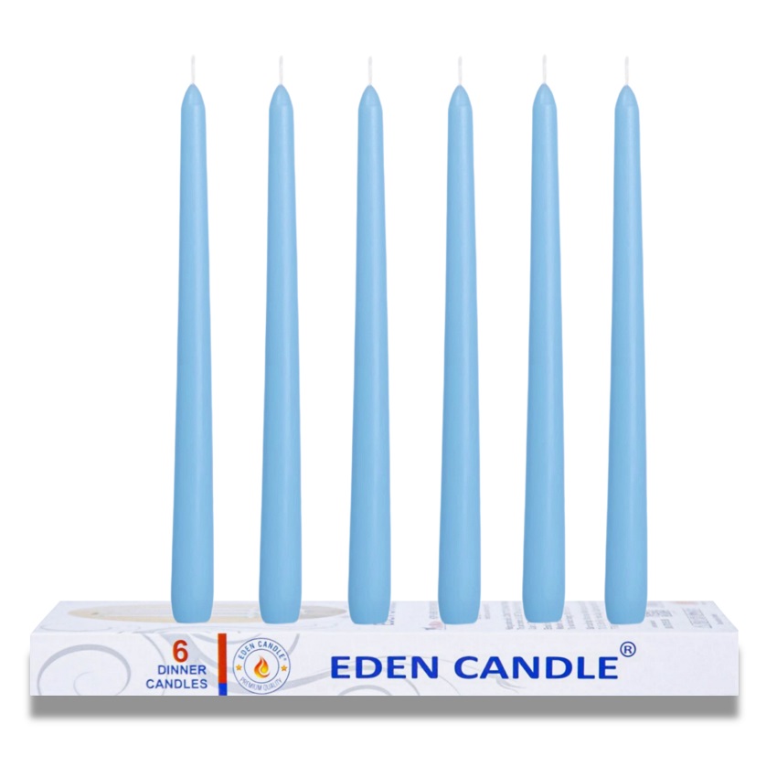 Hộp 6 nến thơm taper Eden Candle FTRAMART EDC2331 25cm (Xanh da trời)