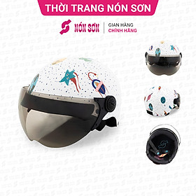 Mũ bảo hiểm có kính NÓN SƠN chính hãng BKP-TR089