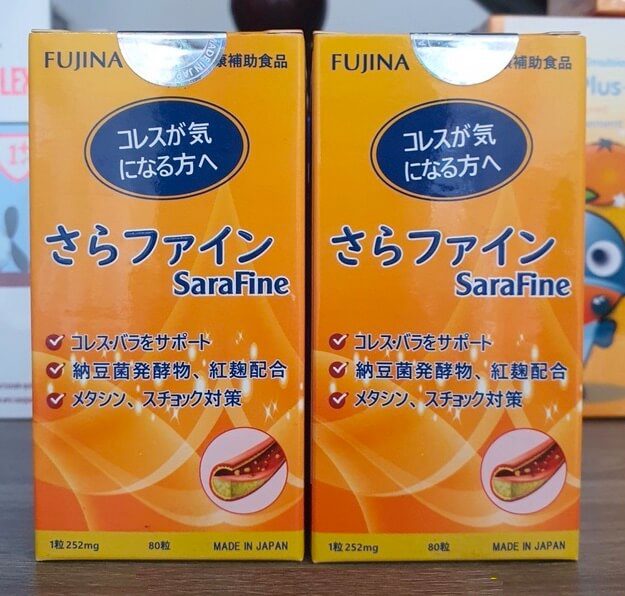 Viên Uống Hỗ Trợ Giảm Mỡ Máu Sarafine Fujina 80 Viên Nhật Bản Chính Hãng, Phòng Ngừa Ngừa Tai Biến