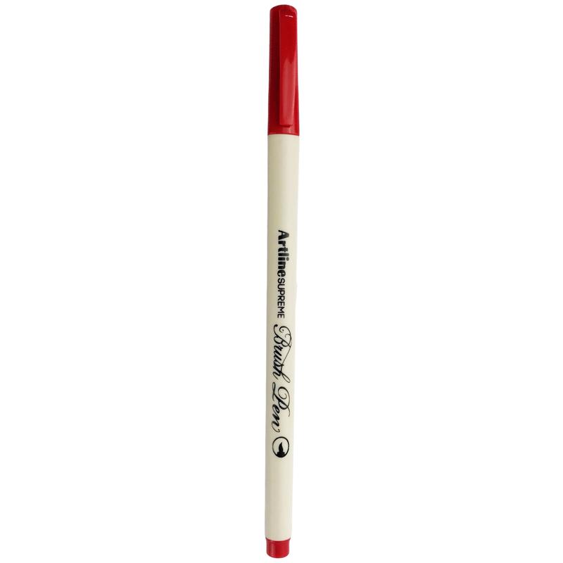 Bút Lông Đầu Cọ Artline Supreme Brush Pen EPFS-F - Màu Đỏ