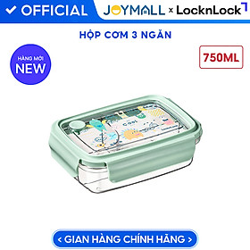 Hộp Cơm 3 Ngăn LocknLock 750ml LCB501 Và 1L LCB502, Hàng Chính Hãng, Thân Nhựa PCTG - JoyMall