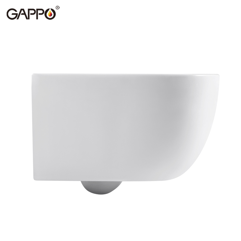 BỒN CẦU TREO TƯỜNG NHẬP KHẨU NGA GAPPO GM102 DÁNG OVAL MEN TUYẾT - HÀNG CHÍNH HÃNG
