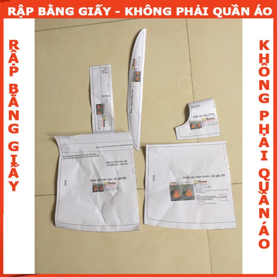Rập giấy A0 đầm kiểu tay 3 tầng mã R336 (BẢN VẼ)