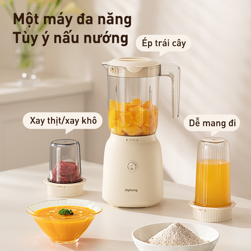 Máy xay sinh tố Joyoung JFB-621 - Dung tích 600ml, Công suất 160W, 3 cốc xay - Hàng chính hãng