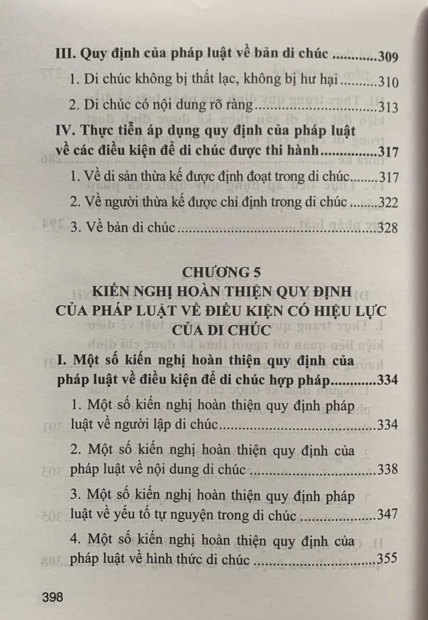 Di chúc và điều kiện có hiệu lực của di chúc