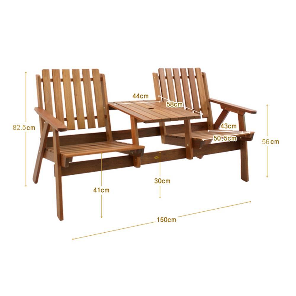 Bàn Ghế Romodong Có Tay IBIE NT3010 (150 x 58 x 82.5 cm) - Nâu