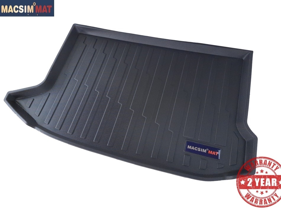 Thảm lót cốp xe ô tô Hyundai Kona 2018-đến nay nhãn hiệu Macsim chất liệu TPV cao cấp màu đen (DT007-1)