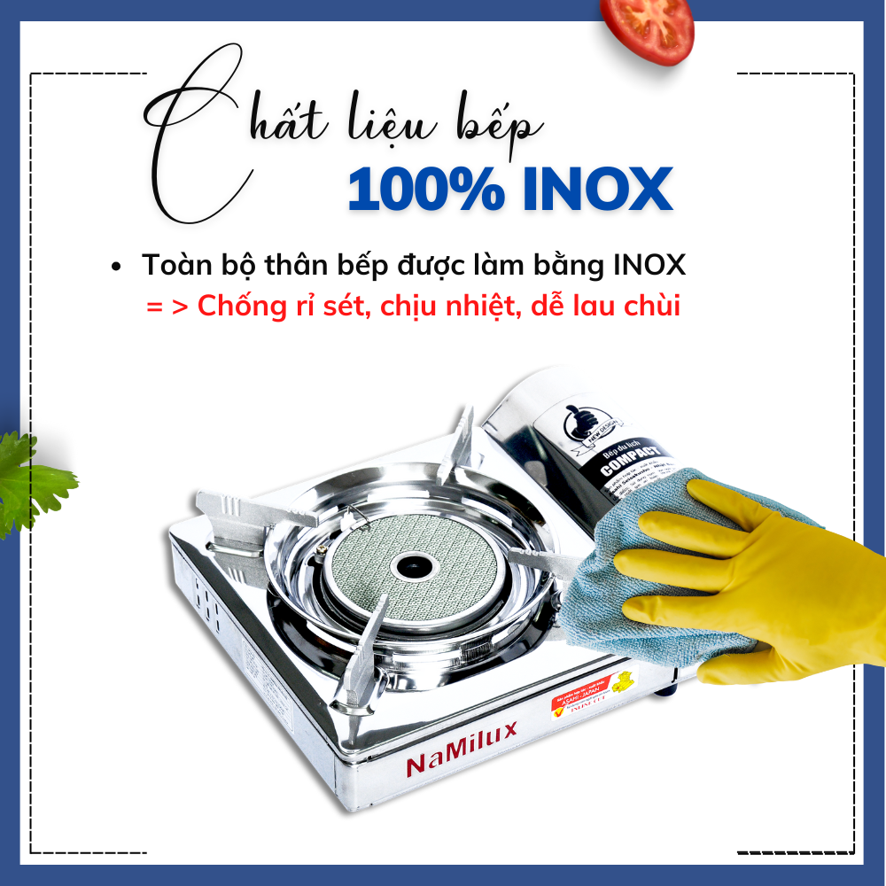 Bếp Gas Mini/Du Lịch Hồng Ngoại NaMilux PM1817AS/Van Ngắt Gas An Toàn Tự Động/SP Phù Hợp Cho Nhà Hàng-Quán Ăn/Hàng Chính Hãng