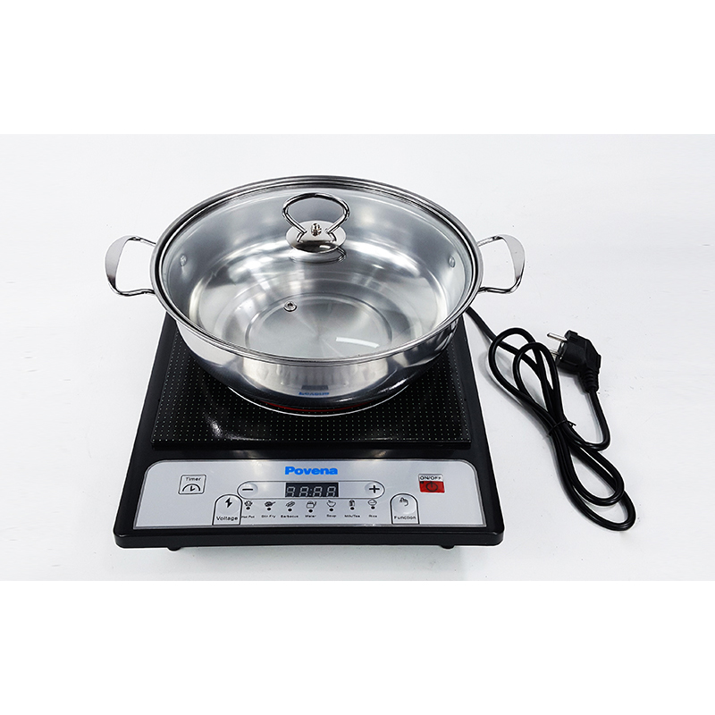 Bếp từ ABG Povena PVN-2125 đa dạng chức năng nấu, mặt kính pha lê crystallite cao cấp màn hình led dễ sử dụng TẶNG KÈM NỒI LẨU - Hàng chính hãng