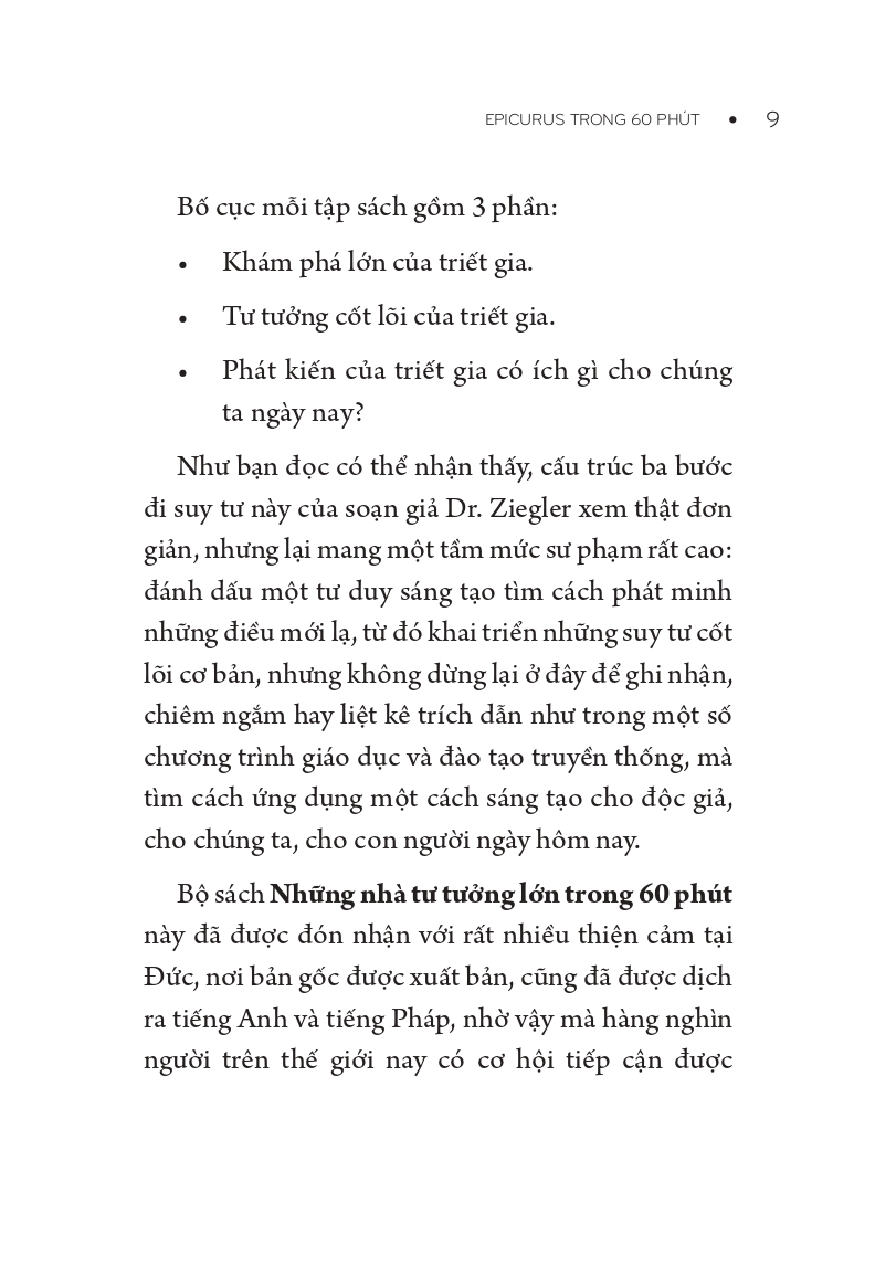Những Nhà Tư Tưởng Lớn - Epikur Trong 60 Phút - Vanlangbooks