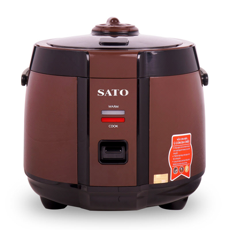 Nồi Cơm Điện SATO 18F045 1.8L - Nồi cơm quai xách chắc chắn, chống tràn tốt, nút điều khiển đơn giản, tiện dụng - Miễn phí vận chuyển toàn quốc - Hàng chính hãng