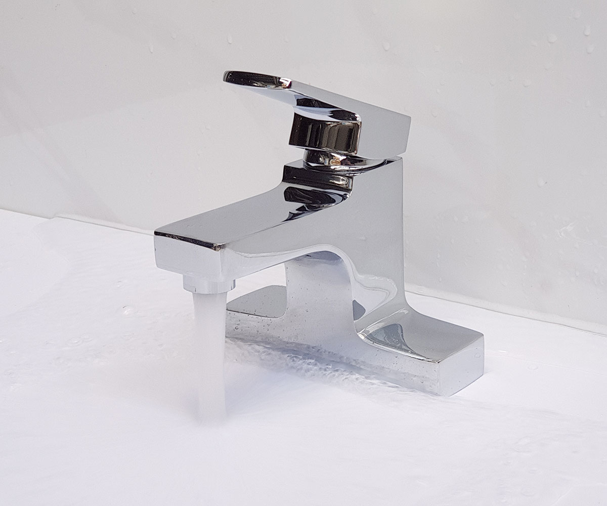 Vòi Lavabo nóng lạnh 2 chân Đồng mạ Chrome Eurolife EL-DAISY 03 (Trắng bạc)