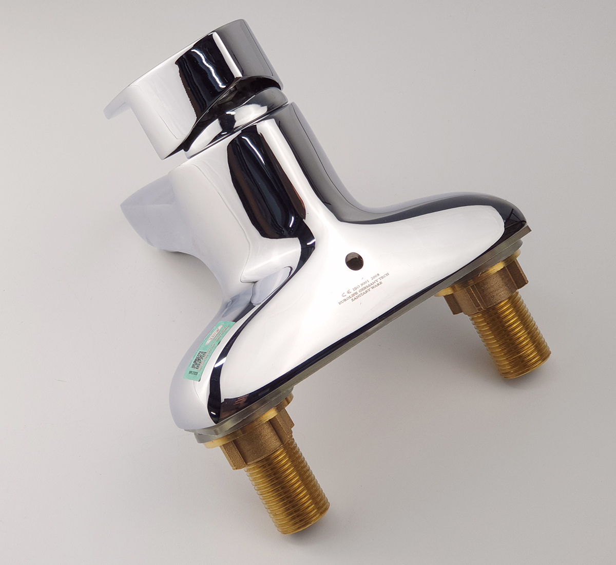 Vòi Lavabo nóng lạnh 2 chân Đồng mạ Chrome Eurolife EL-SUN 03 (Trắng bạc)