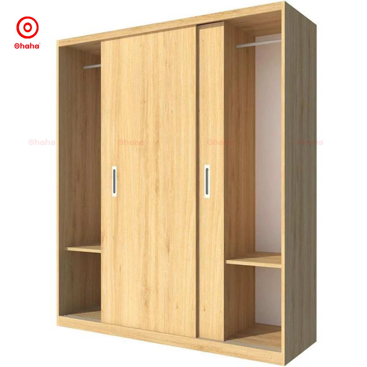 TỦ QUẦN ÁO GỖ CÔNG NGHIỆP CỬA LÙA OHAHA - CL019