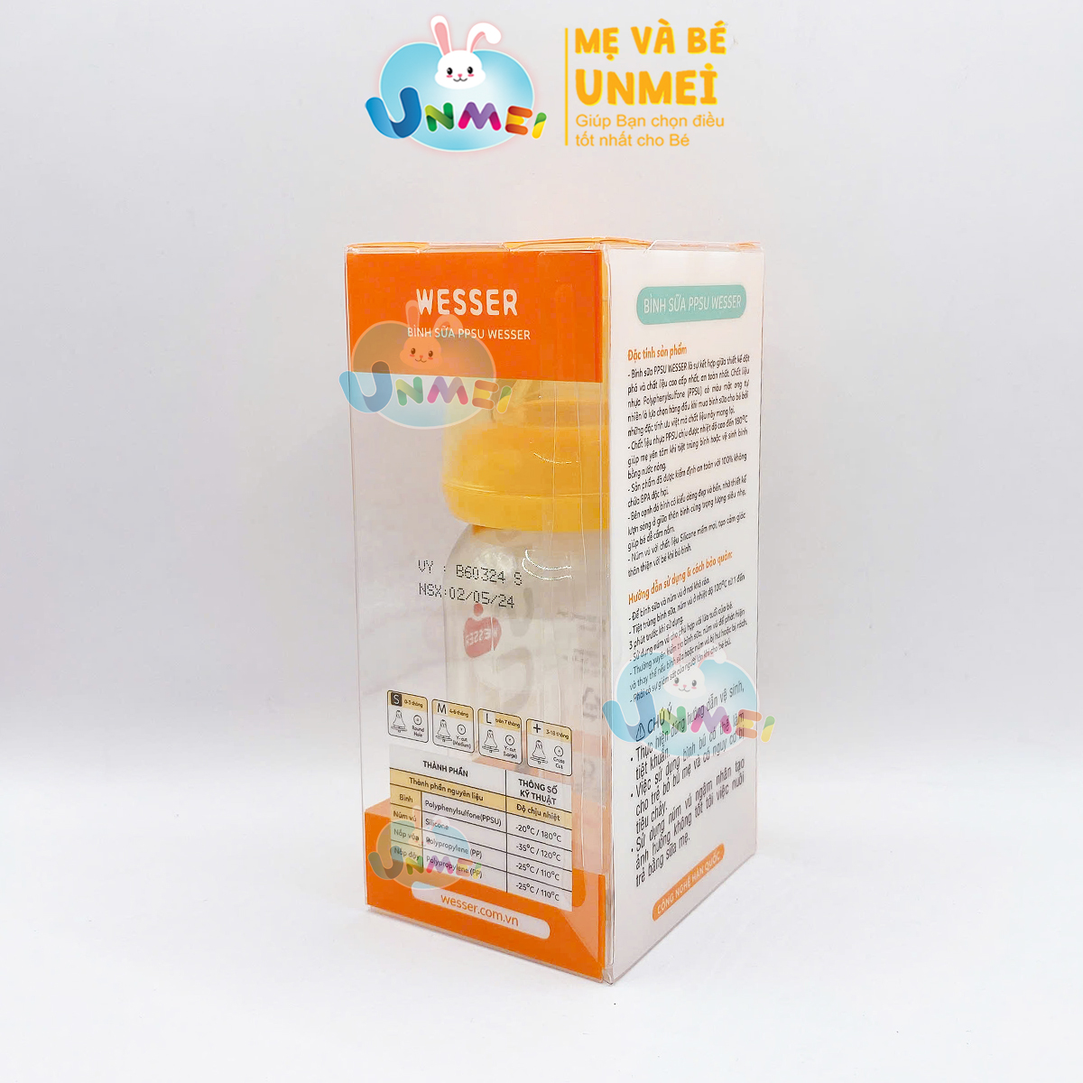 Bình sữa PPSU Wesser 140ml