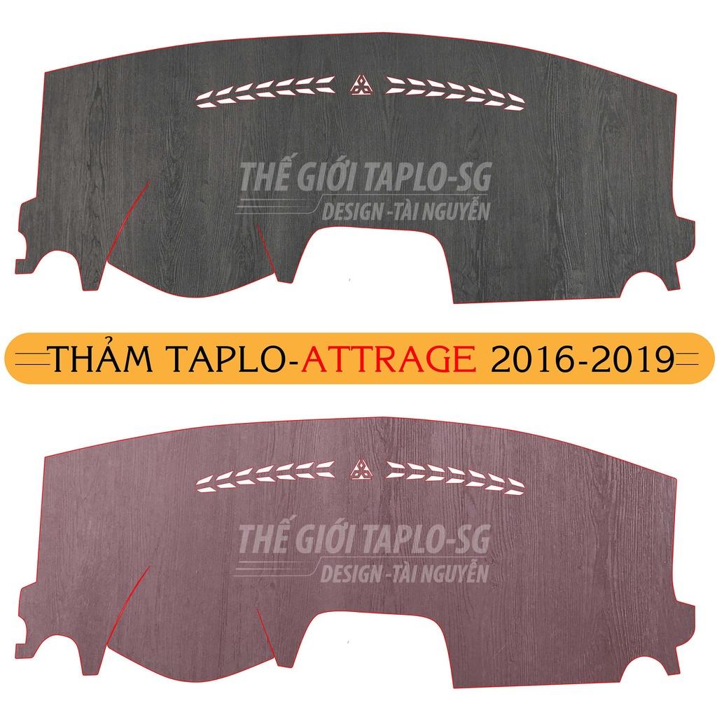 Thảm Taplo Chống Nắng ô tô dành cho Attrage đời 2016 đến 2021 da cacbon cao cấp chuẩn form Sang-Xịn-Mịn