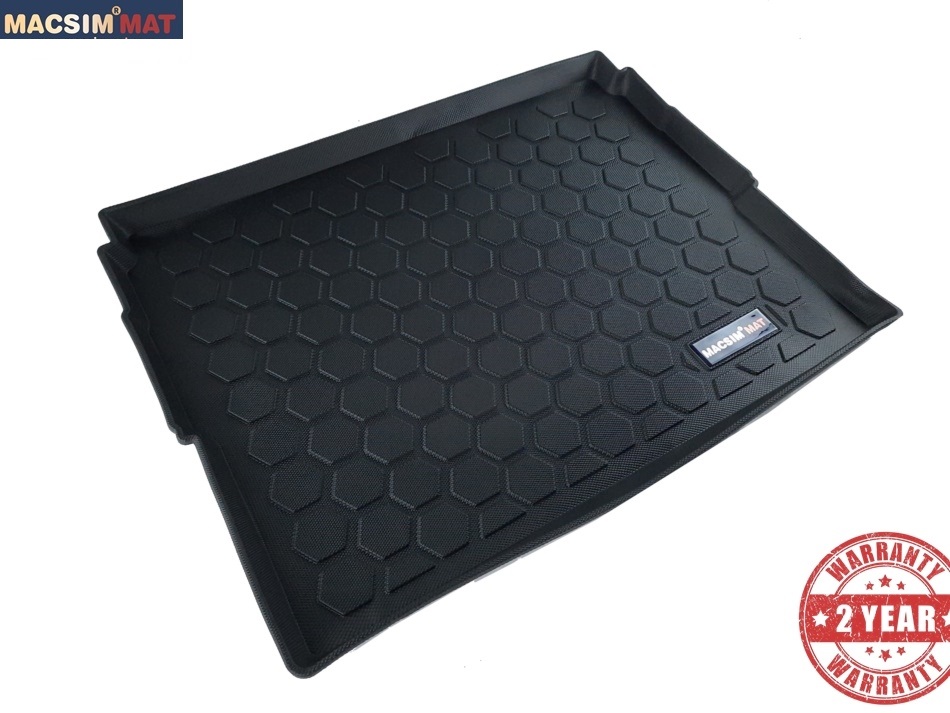 Thảm lót cốp xe ô tô Peugeot 3008 2013-2015 nhãn hiệu Macsim chất liệu TPV cao cấp màu đen(114)