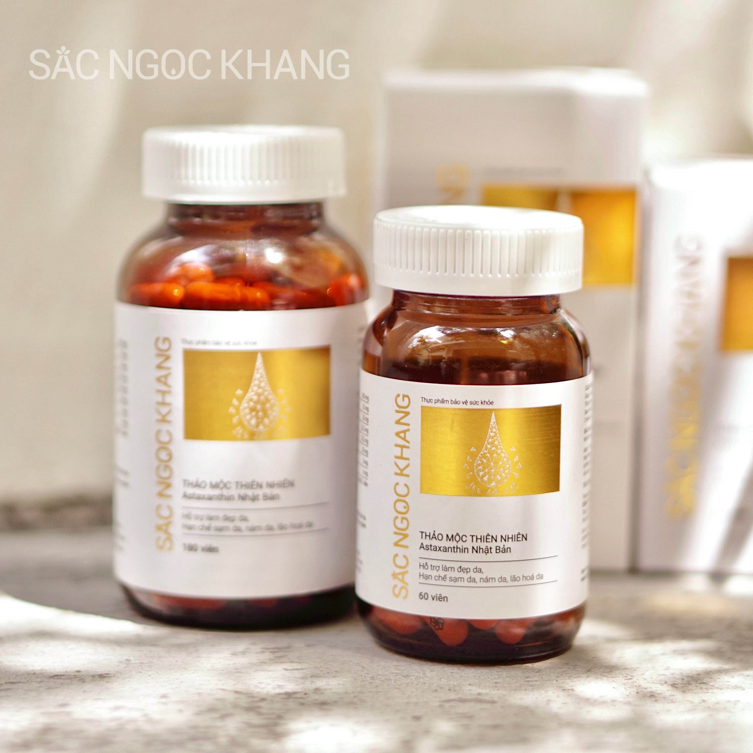 Viên uống Sắc Ngọc Khang Thảo Mộc Thiên Nhiên (60 viên) hỗ trợ làm đẹp da hạn chế sạm da, nám da, lão hóa da