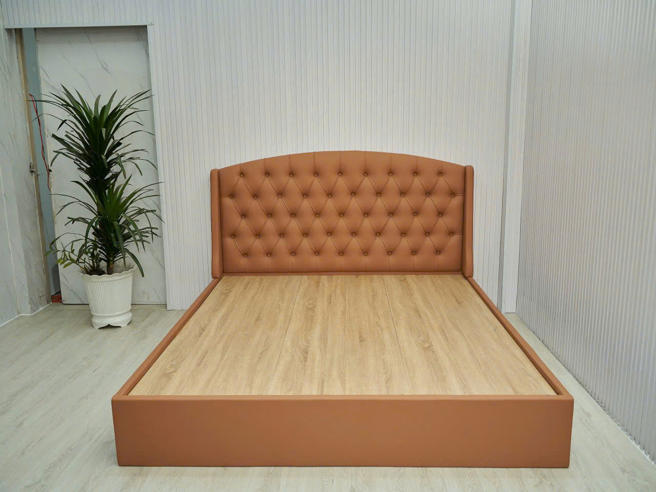 Giường ngủ MDF Juno sofa HLMCT bọc nệm lựa chọn màu ván nệm bọc KT 1m6/1m8
