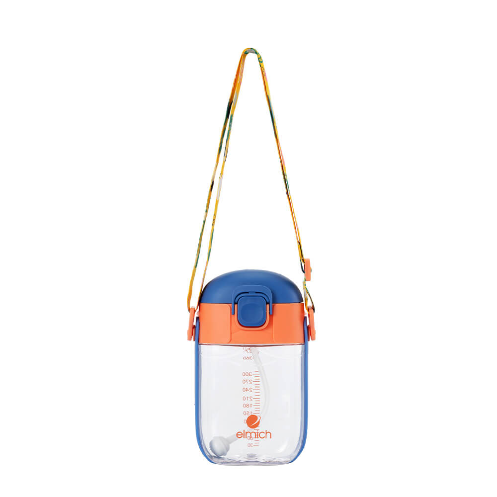 Bình tập uống nước trẻ em Elmich BabyCare 240ml - 450ml, Hàng chính hãng, nhựa Tritan, ống hút lọc cặn-JoyMall