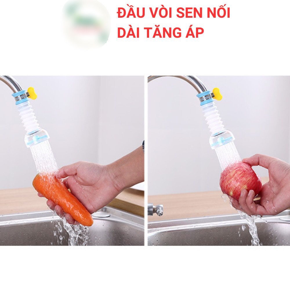 Vòi tăng áp suất có thể xoay 360 độ cho bồn rửa chén , thiết kế dạng vòi sen dùng để điều chỉnh dòng nước ở bồn rửa , có than hoạt tính phù hợp với tất cả các vòi