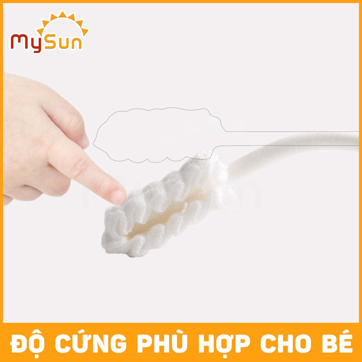 Gạc Rơ/ Tưa Lưỡi Cho Bé MySun 30 Que, Dệt Sợi Cotton 100%