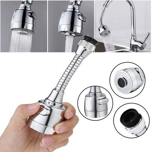 Vòi Rửa Chén Bát Tăng Áp Nhựa Mạ Điện Nối Dài 2 Chế Độ Nước Xoay 360 Độ Tiết Kiệm Nước , Không Rỉ Sét Thân Vòi Dài Xoay Chuyển Linh Hoạt, 2 Chế Độ Nước Tiện Dụng