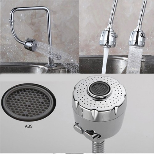 Vòi Rửa Chén Bát Tăng Áp Nhựa Mạ Điện Nối Dài 2 Chế Độ Nước Xoay 360 Độ Tiết Kiệm Nước , Không Rỉ Sét Thân Vòi Dài Xoay Chuyển Linh Hoạt, 2 Chế Độ Nước Tiện Dụng