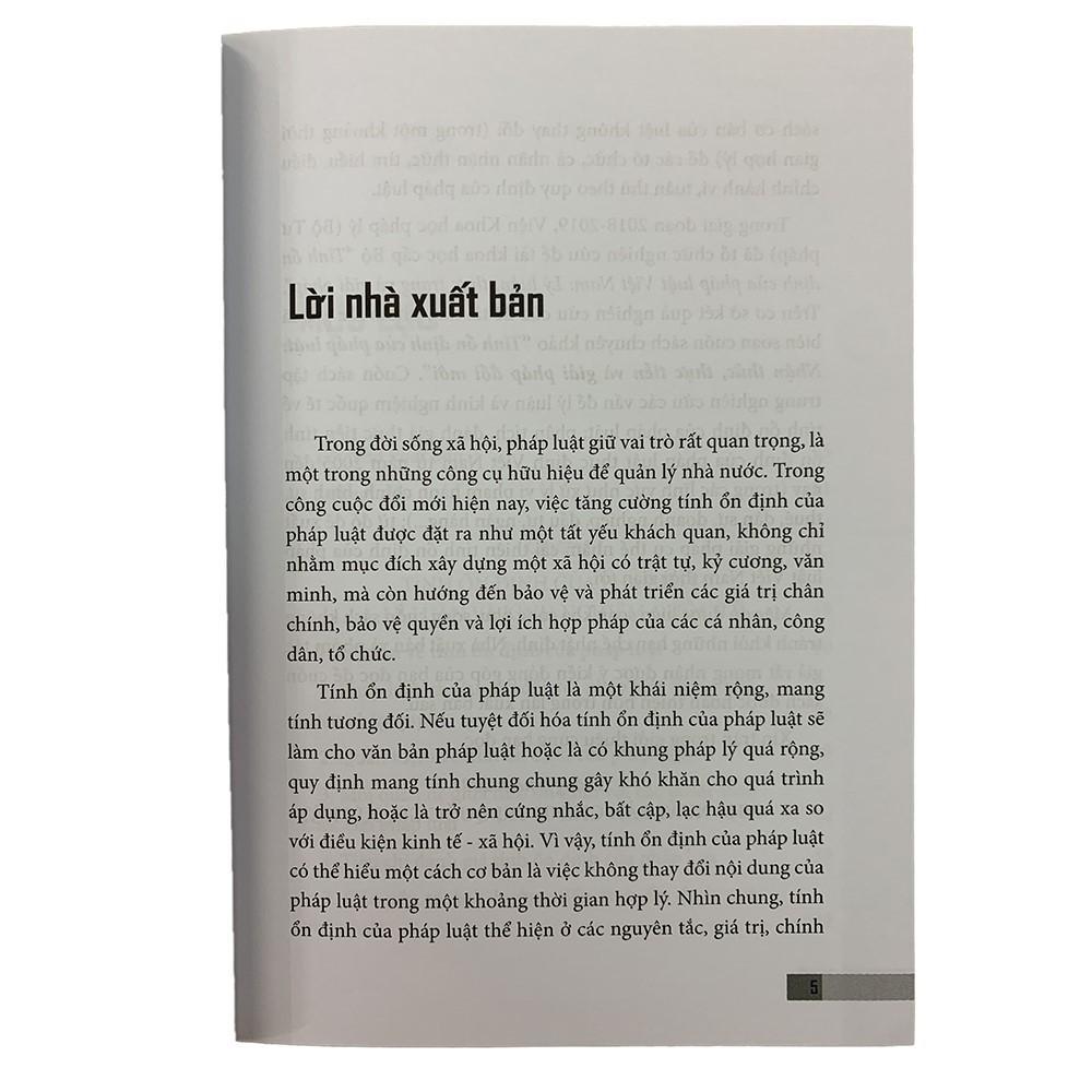 Sách - Tính Ổn Định Của Pháp Luật - Nhận Thức, Thực Tiễn Và Giải Pháp Đổi Mới - NXB Chính Trị Quốc Gia