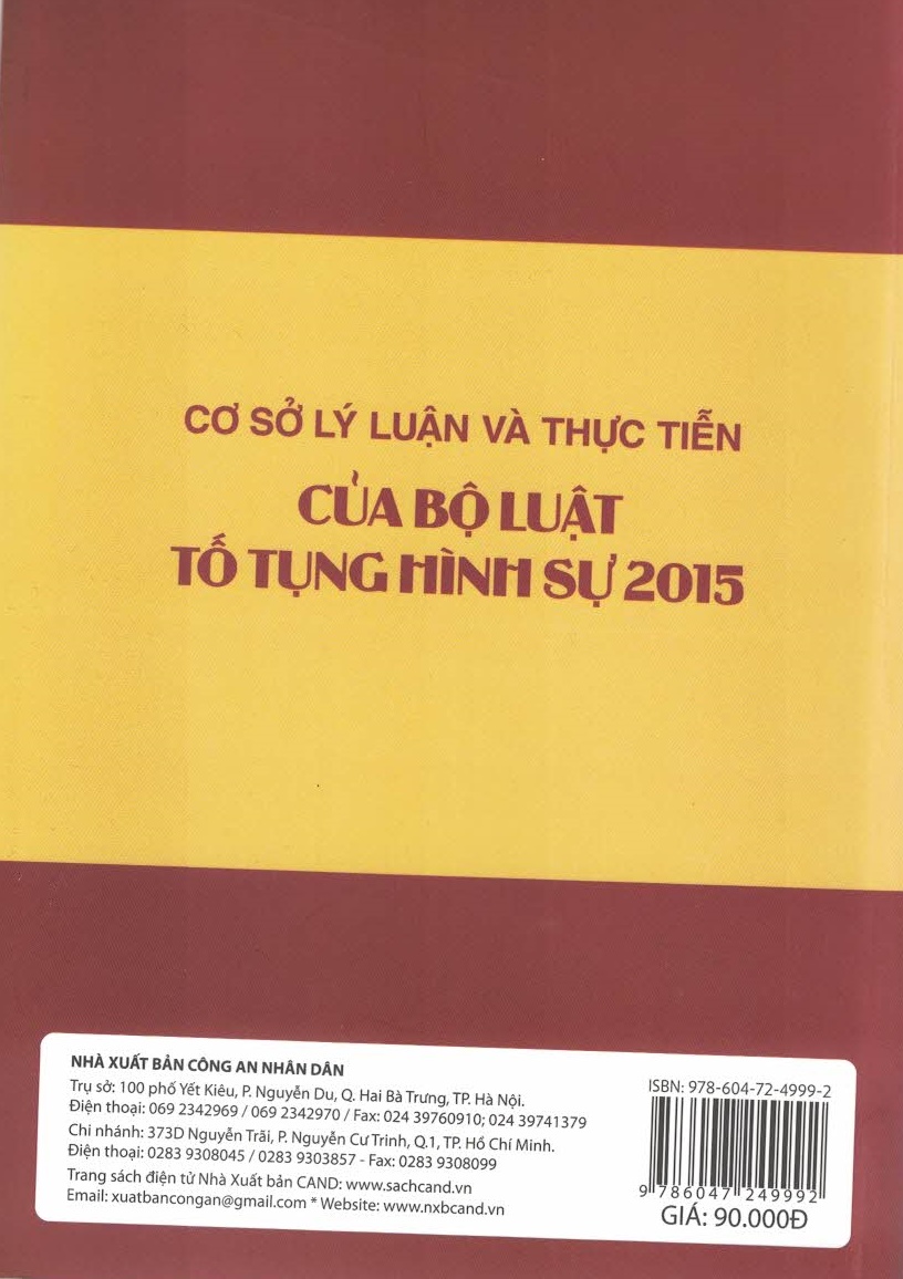 Cở Sở Lý Luận Và Thực Tiễn Của Bộ Luật Tố Tụng Hình Sự 2015