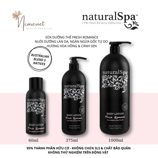 Dưỡng thể hữu cơ nuôi dưỡng làn da, ngăn ngừa gốc tự do - naturalSpa - Fresh Romance Body Lotion