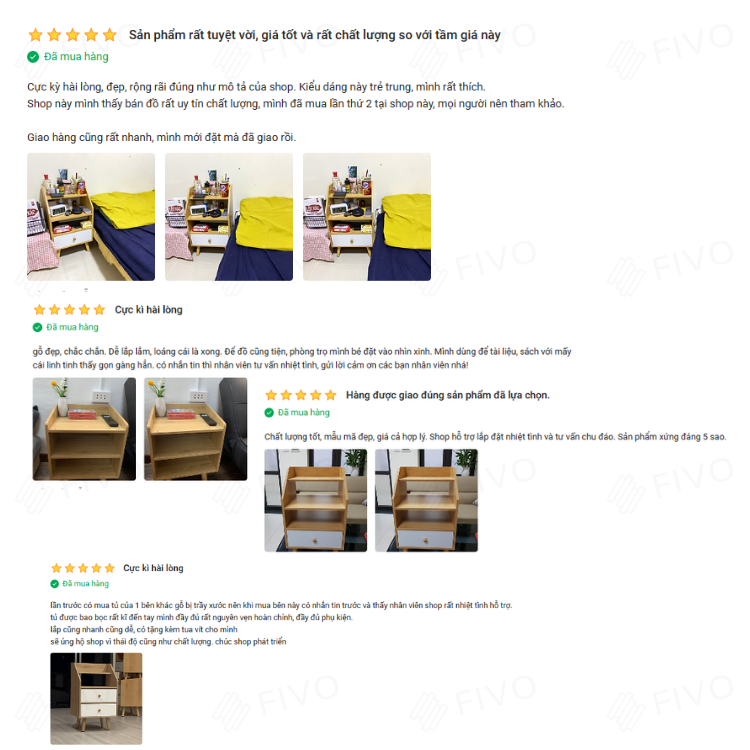 Kệ Tủ Đầu Giường Gỗ Cao Cấp FIVO FT20 Đa Dạng Mẫu Mã, Phong Cách Châu Âu Sang Trọng, Thiết Kế Hộc Tủ Tiện Lợi